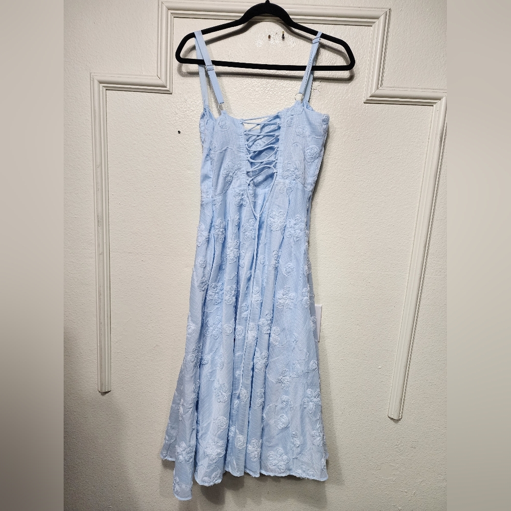 Lulu's Light Blue Midi Dress - Picture 9 of 11